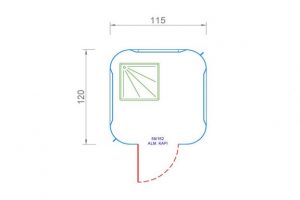 115x120 -Fiberglass Shower