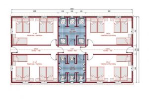 148 m2 Dormitory Plan
