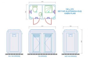 150X270 - Fiberglass WC & Shower
