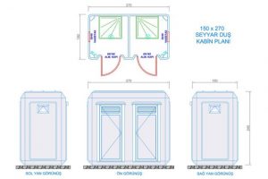 150X270 - Fiberglass Shower
