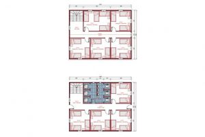 206 m2 Dormitory Plan