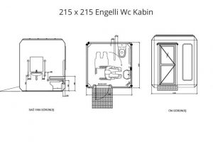215 X 215 - Fiberglass Disabled WC & Shower