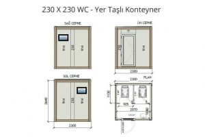 230 X 230 2 WC