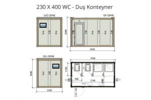 230 X 400 2 wc & 2 Shower