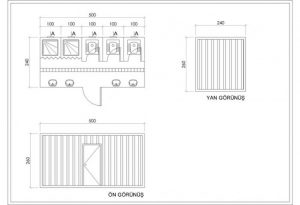 240 x 500 3 WC & 2 Shower