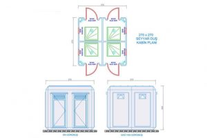 270 X 270 - Fiberglass Shower