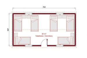 30 m2 Dormitory Plan