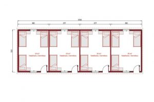 79 m2 Dormitory Plan