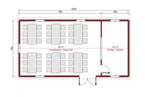 53 m2 Prefabricated Refectory