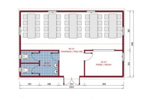 65 m2 Prefabricated Refectory