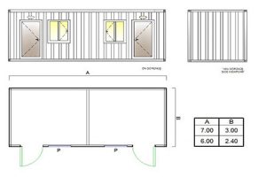BGK 201 Classic Container Empty-2 Rooms