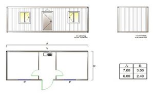 BGK 401 Classic Container, 2 Rooms & Kitchen