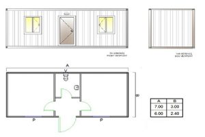 BGK 402 Classic Container, 2 Rooms & WC