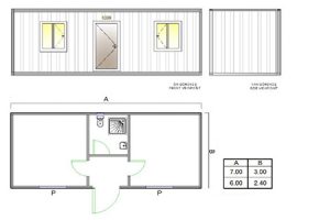 BGK 502 Classic Container, 2 Rooms & WC & Shower