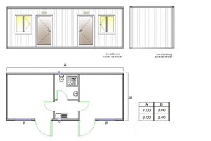 BGK 503 Classic Container, 2 Rooms & WC & Shower