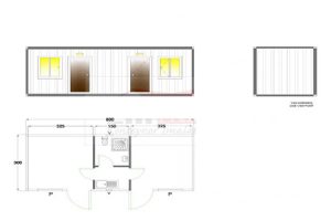 BGK 601 Classic Container, 2 Rooms & WC & Shower & Kitchen