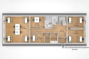 415 m2 Prefabricated Office